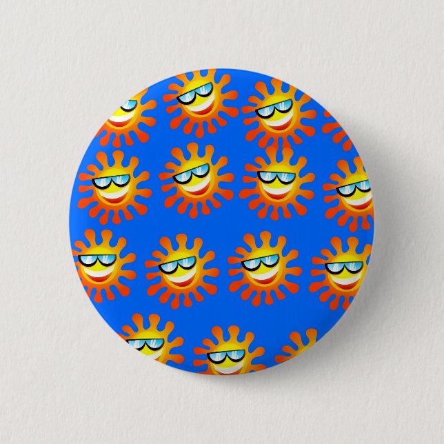Badge Rond 5 Cm Sun heureux (Devant)