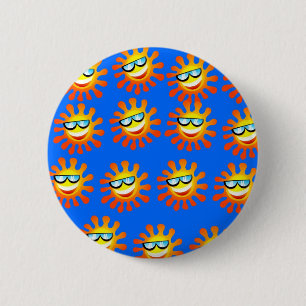 Badge Rond 5 Cm Sun heureux