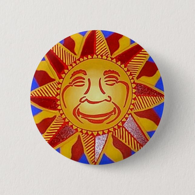 Badge Rond 5 Cm Sun lumineux (Devant)