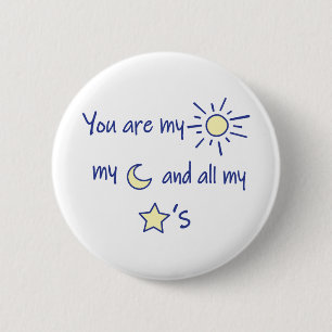 Badge Rond 5 Cm Sun-Moon-and-Stars-