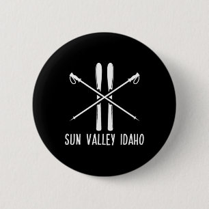 Badge Rond 5 Cm Sun Valley Idaho Ski Ski Ski Ski Ski Vacances Ho