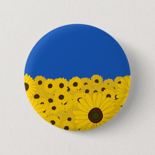 Badge Rond 5 Cm Sunfleurs Ukraine