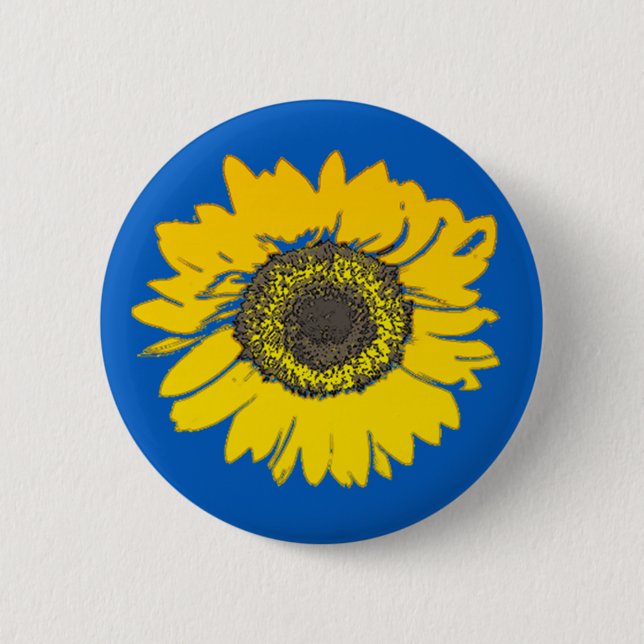 Badge Rond 5 Cm Sunflower Ukraine (Devant)