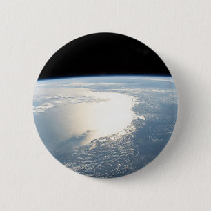 Badge Rond 5 Cm Sunglint Reflète Le Golfe Du Mexique
