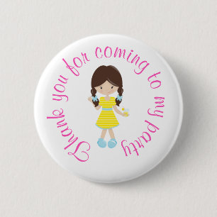Badge Rond 5 Cm Sunshine et Lemonade "Merci pour venir"