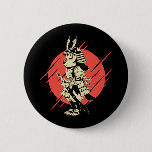 Badge Rond 5 Cm Super Chien Samurai Guerrier