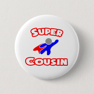 Badge Rond 5 Cm Super Cousin
