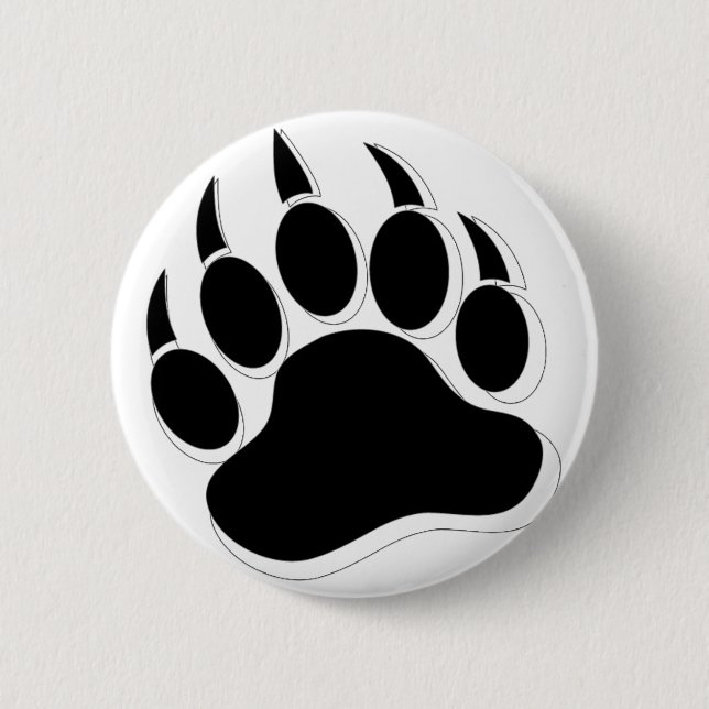 Badge Rond 5 Cm Super Gay Bear griffe B&W 3D effet (Devant)