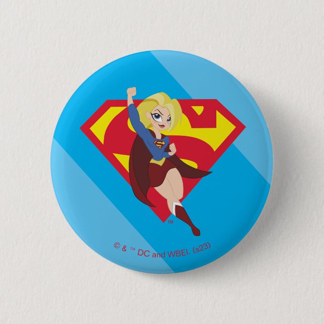 Badge Rond 5 Cm Super Hero filles Supergirl DC (Devant)