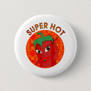 Badge Rond 5 Cm Super Hot Pepper Diva