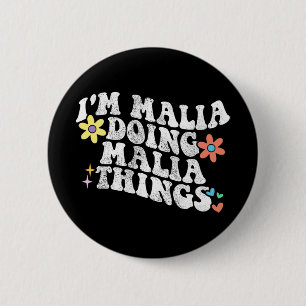 Badge Rond 5 Cm Super Im Malia faire Malia des choses amusantes de