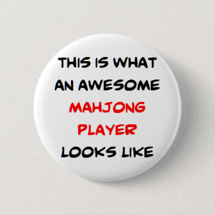 Badge Rond 5 Cm super joueur de mahjong