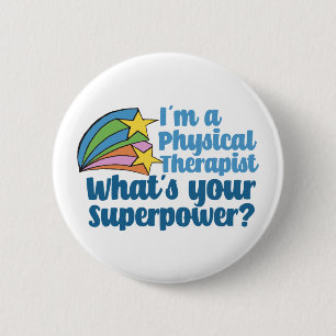 Badge Rond 5 Cm Super physiothérapeute mignon PT