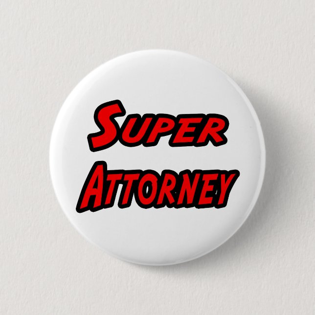 Badge Rond 5 Cm Super Procureur (Devant)