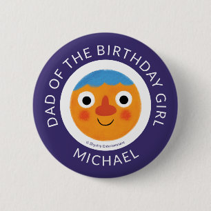 Badge Rond 5 Cm Super Simple Caractères Festive Anniversaire