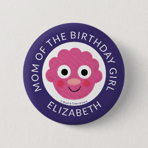Badge Rond 5 Cm Super Simple Caractères Festive Anniversaire