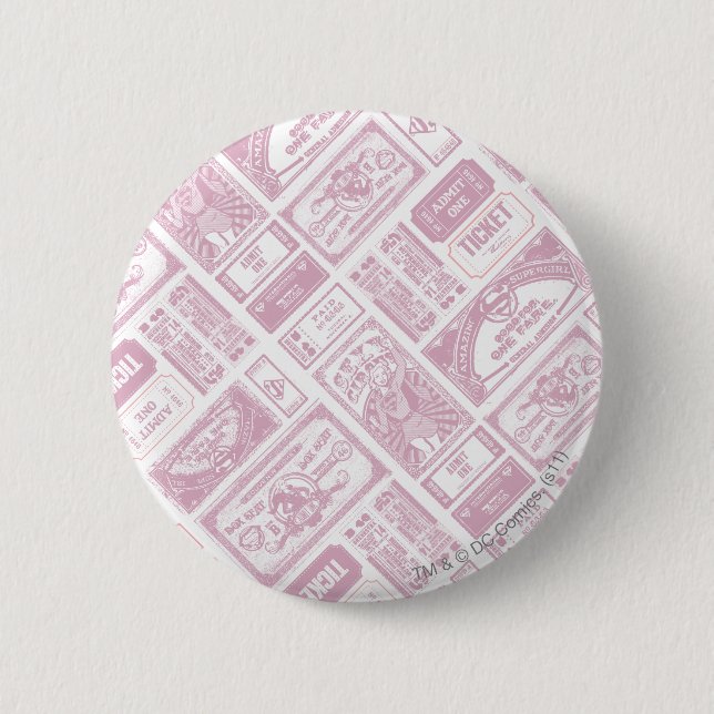 Badge Rond 5 Cm Supergirl Admettre Un Motif Rose (Devant)