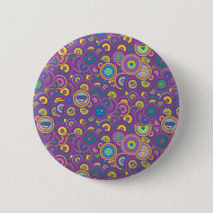 Badge Rond 5 Cm Supergirl Circle violet Motif