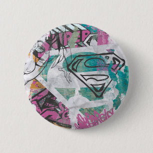 Badge Rond 5 Cm Supergirl Comic Capers Motif 11