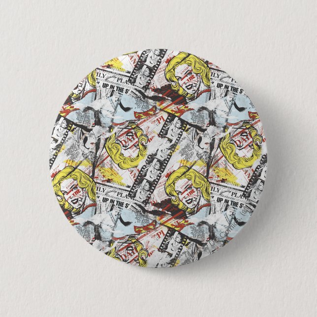Badge Rond 5 Cm Supergirl Comic Capteurs Motif 2 (Devant)
