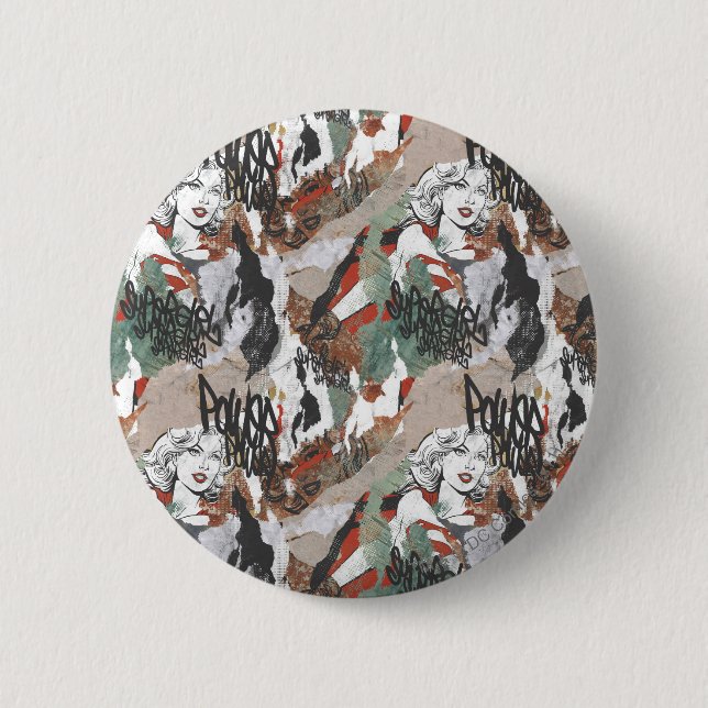 Badge Rond 5 Cm Supergirl Comic Capteurs Motif 6 (Devant)