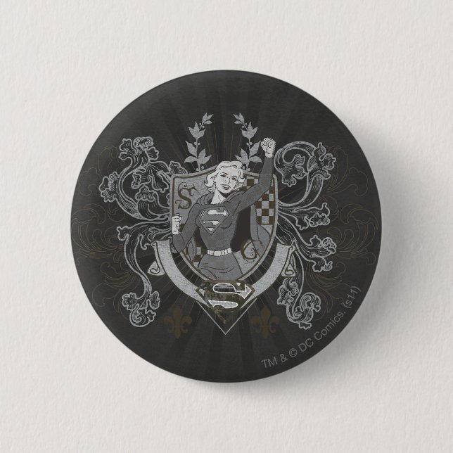 Badge Rond 5 Cm Supergirl Crest (Devant)