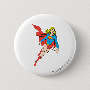 Badge Rond 5 Cm Supergirl en mouvement