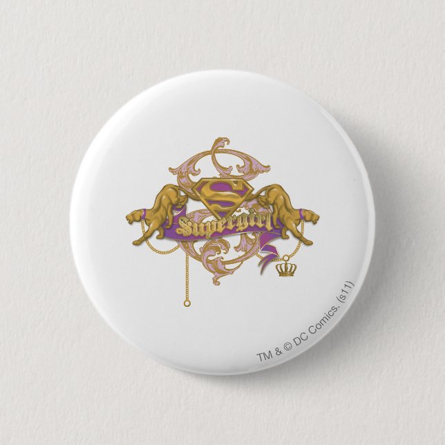 Badge Rond 5 Cm Supergirl Golden Cat 2 (Devant)