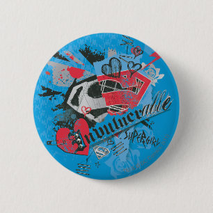 Badge Rond 5 Cm Supergirl invulnérable