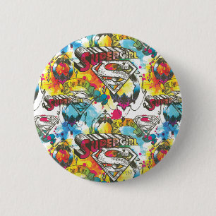 Badge Rond 5 Cm Supergirl Le Motif Lux