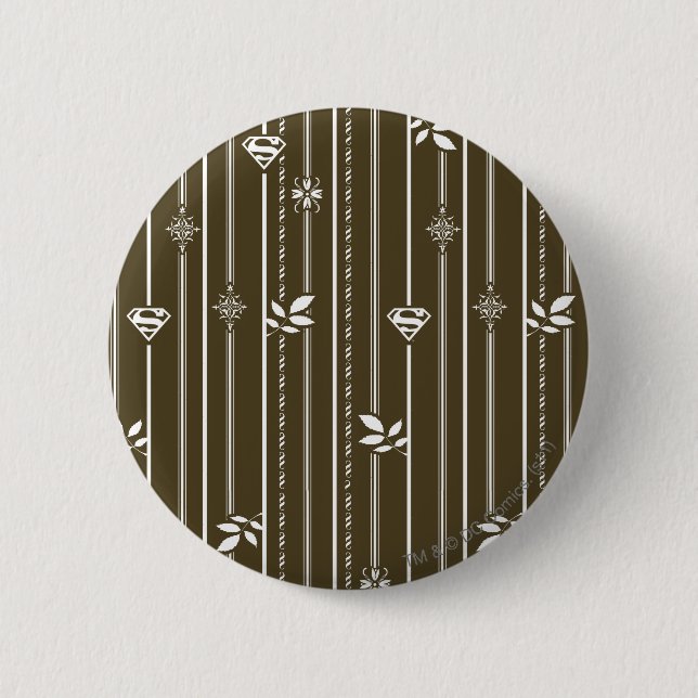 Badge Rond 5 Cm Supergirl Leaf Motif Brown (Devant)