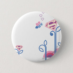 Badge Rond 5 Cm Supergirl Love Bee