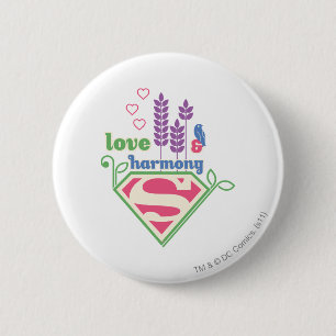 Badge Rond 5 Cm Supergirl Love & Harmony