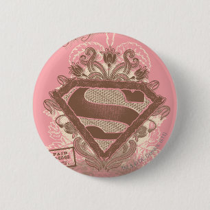 Badge Rond 5 Cm Supergirl Metropolis Ballet rose