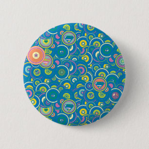 Badge Rond 5 Cm Supergirl Motif bleu cercle