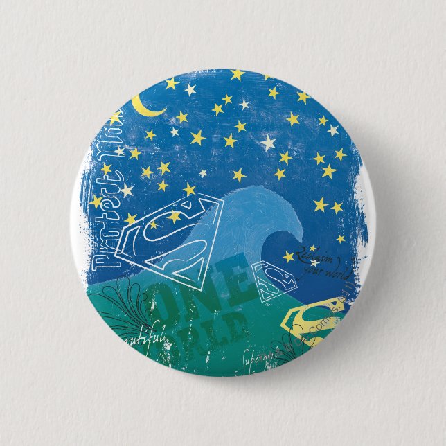 Badge Rond 5 Cm Supergirl One World (Devant)