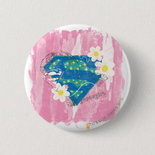 Badge Rond 5 Cm Supergirl pour Peace Pink