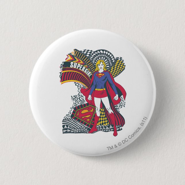 Badge Rond 5 Cm Supergirl Random World 1 (Devant)