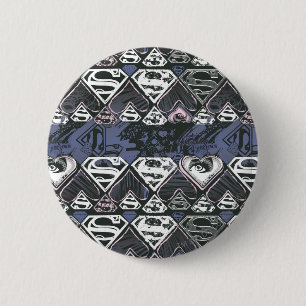 Badge Rond 5 Cm Supergirl Répéter S Motif