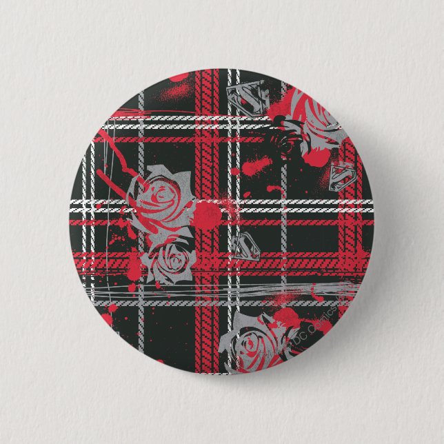 Badge Rond 5 Cm Supergirl Roses (Devant)