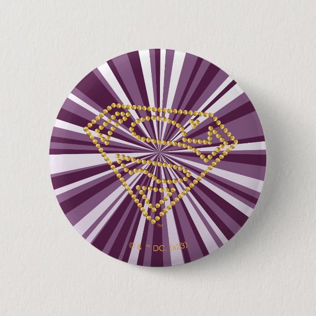 Badge Rond 5 Cm Supergirl Studded S-Shield (Devant)