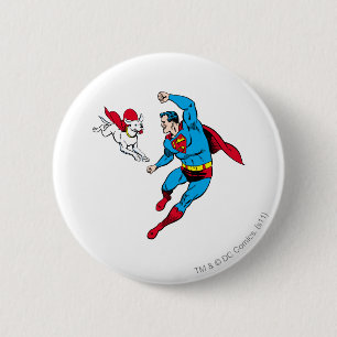 Badge Rond 5 Cm Superman and Krypto 2