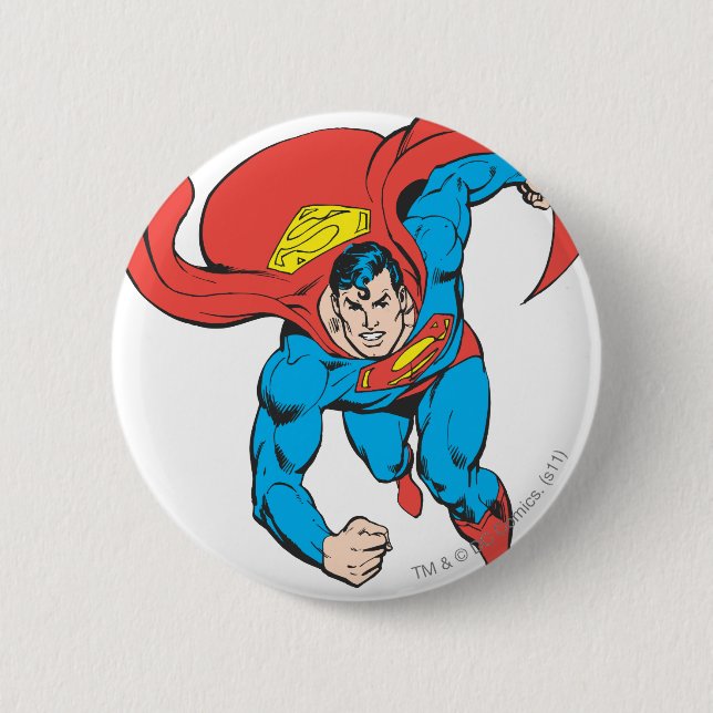 Badge Rond 5 Cm Superman avance (Devant)