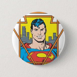Badge Rond 5 Cm Superman Bust