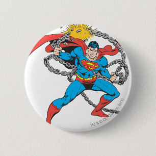 Badge Rond 5 Cm Superman casse les chaînes 3