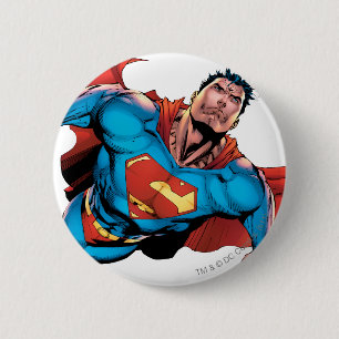 Badge Rond 5 Cm Superman Comic Style