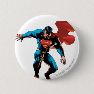 Badge Rond 5 Cm Superman dans l'ombre