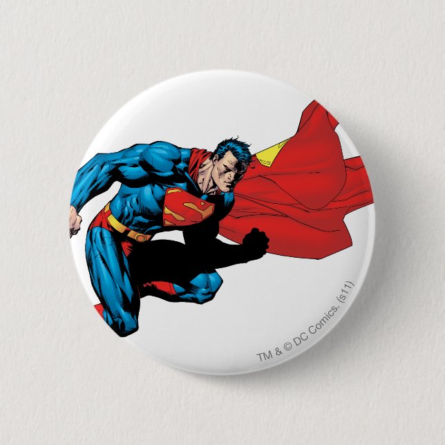 Badge Rond 5 Cm Superman dans l'ombre 2 (Devant)