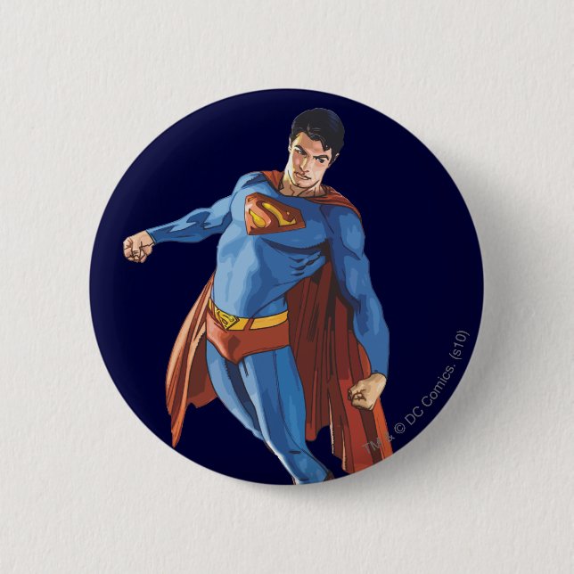 Badge Rond 5 Cm Superman, en bas (Devant)