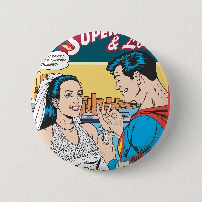 Badge Rond 5 Cm Superman et Lois Comic (Devant)